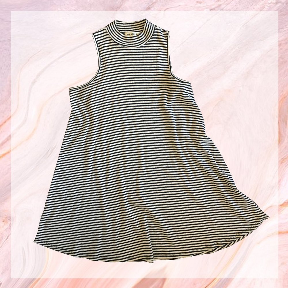 Monteau stripe black and white dress size M